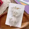 Ancient-style super fairy-like gauze embroidery pearl butterfly children's hair clips, girl's Chinese-style double clip sweet press clip children's hair accessories and headwear Application Scenario